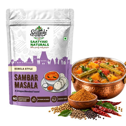 Image 1 of 100 g (Pack of 1) for the product SAATYAKI NATURALS Kerala Sambar Masala