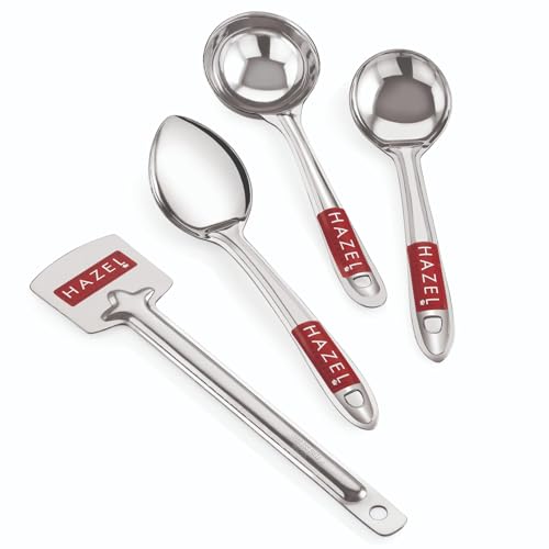 Image 1 of Default Title for the product HAZEL Stainless Steel Kitchen Tools Spoon Set of 4
