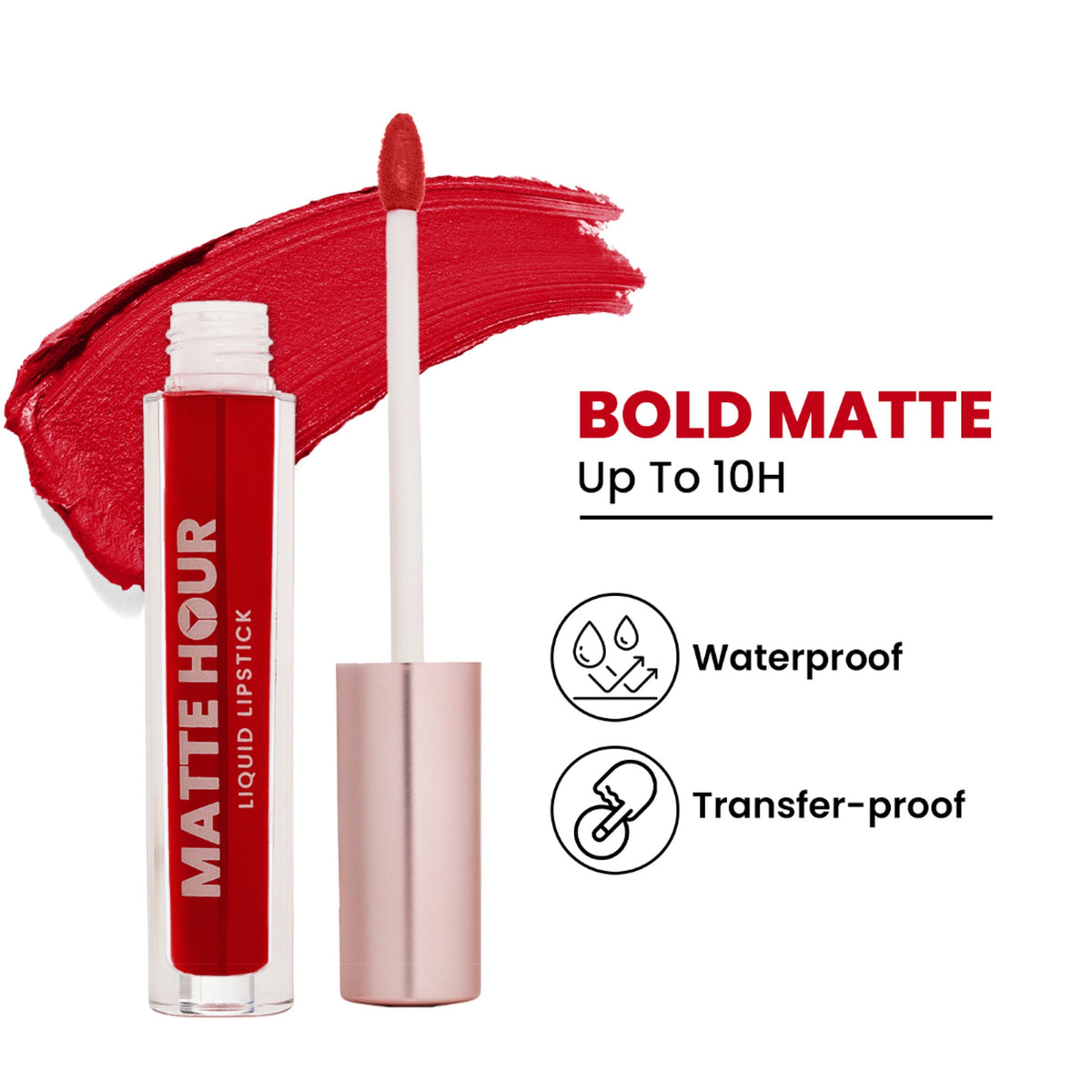 Image 2 of Swiss Beauty Matte Hour Waterproof Liquid Lipstick, Up To 10-Hour - 11 Bloody Mary
