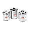 Image 1 of Default Title for the product Sumeet Stainless Steel Vertical Utility Canisters Set Of 3Pc (320Ml,500Ml,650Ml)