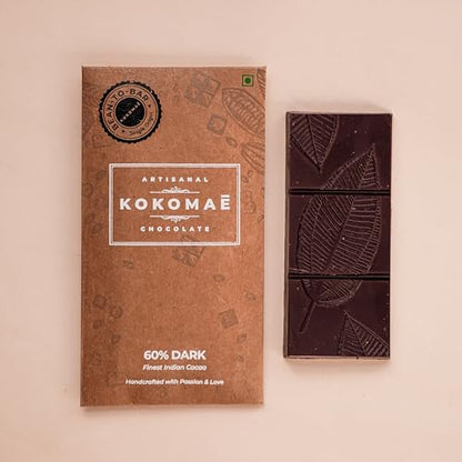 Image 3 of KOKOMAE 60% Dark Chocolate Bean-to-Bar Pack of 2, 50g Each