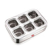 Image 1 of Default Title for the product AVIAS 6-in-1 Stainless Steel Masala/Spice Box, See-Through Lid, Design