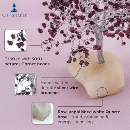 Image 5 of Chitshakti Garnet Crystal Tree – 500 Beads