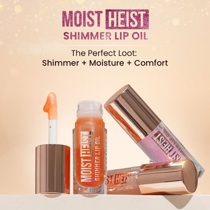Image 2 of Swiss Beauty Moist Heist Shimmer Lip Oil Luminous Shine , Hydrating & Lightweight - 3 Orange Alert