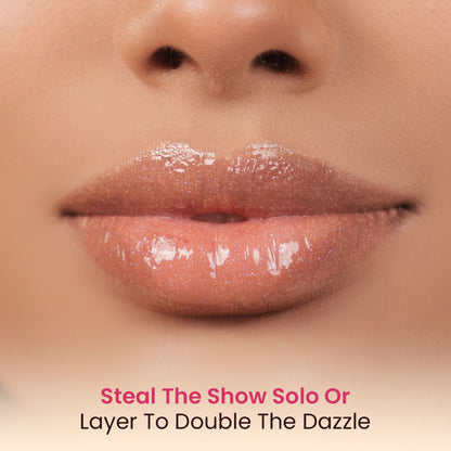 Image 5 of Swiss Beauty Moist Heist Shimmer Lip Oil Luminous Shine , Hydrating & Lightweight - 3 Orange Alert