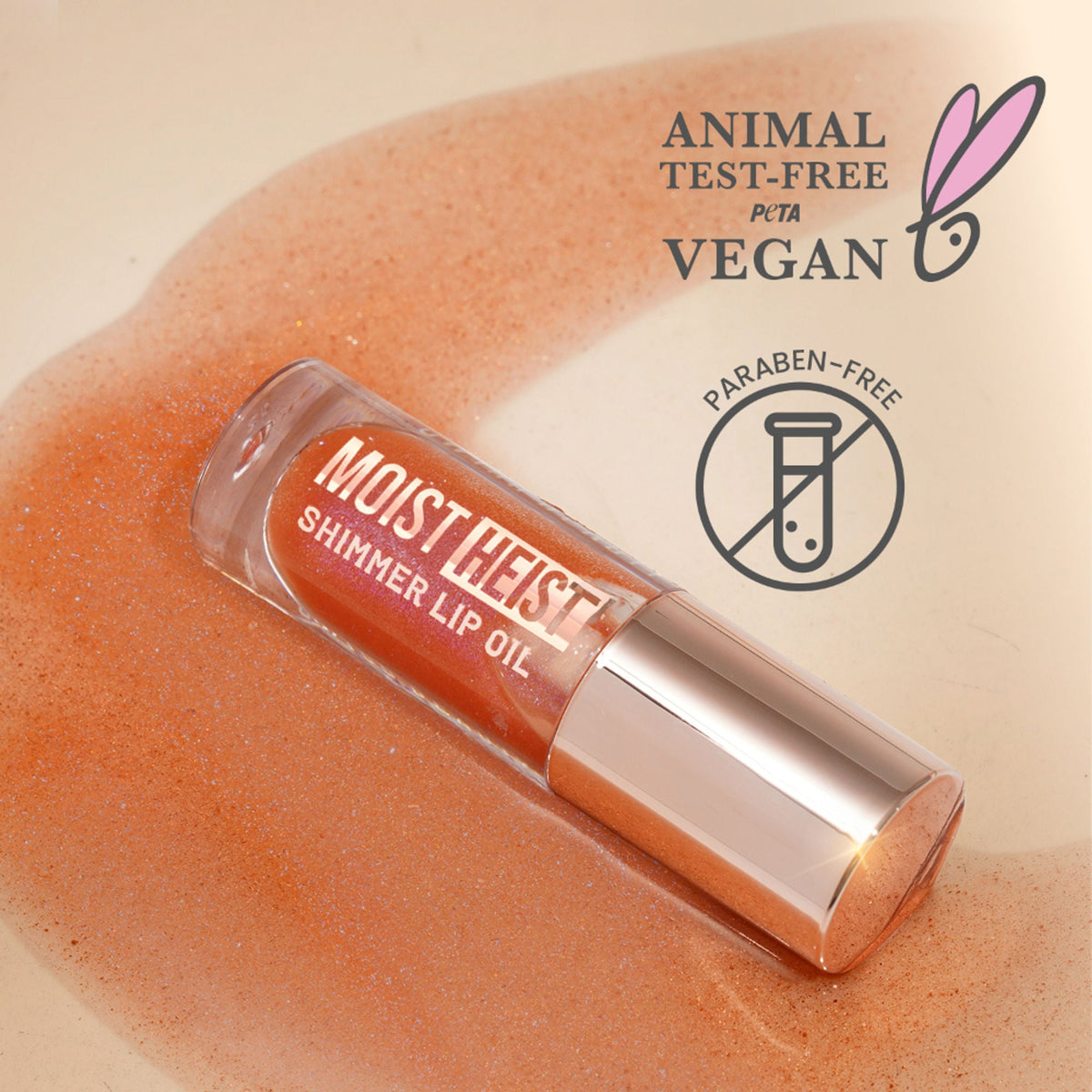 Image 7 of Swiss Beauty Moist Heist Shimmer Lip Oil Luminous Shine , Hydrating & Lightweight - 3 Orange Alert