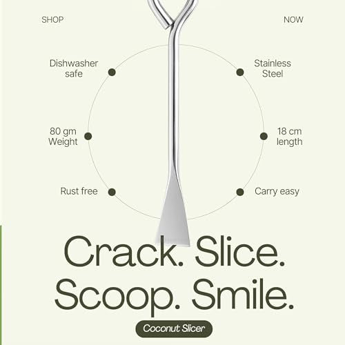 Image 3 of Generic Stainless Steel Coconut Slicer Cutter Tool for Kitchen (Pack 2)