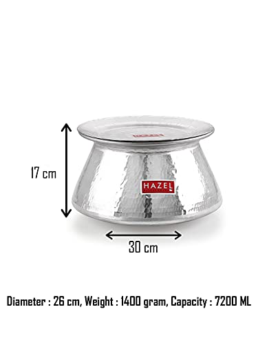 Image 4 of HAZEL Aluminium Handi with Lid 26 cm | 7200 ML