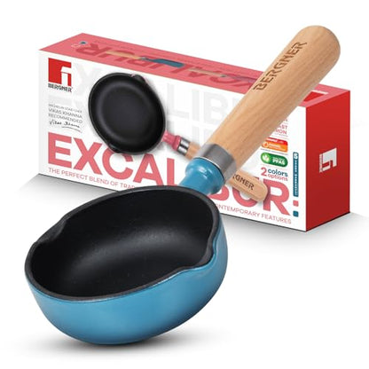 Image 1 of Blue for the product BERGNER Bergner Excalibur Lightweight Cast Iron Tadka Pan 12cm (200ml)