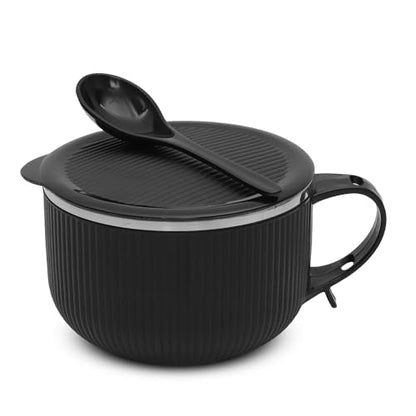 Image 1 of Default Title for the product Jaypee Plus Stainless Steel Ribtok Meal Bowl Soup Bowl with Lid & Spoon 900ml
