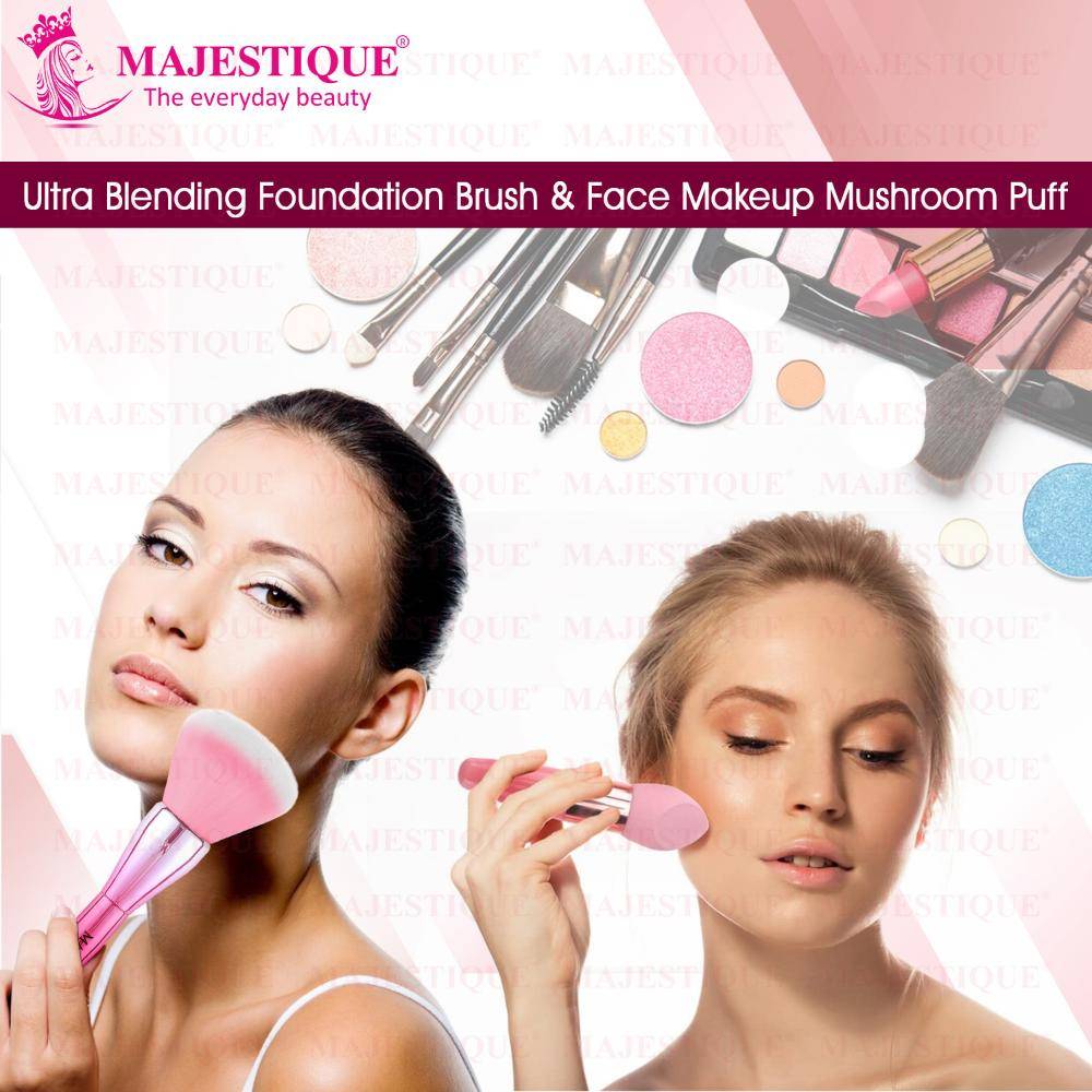 Image 5 of Majestique Makeup Foundation Brush With Mushroom Puff