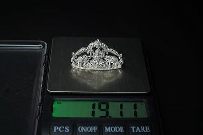 Image 5 of Dista Silvers Lakshmi Ji with Elephant Idol 19.11 Grams