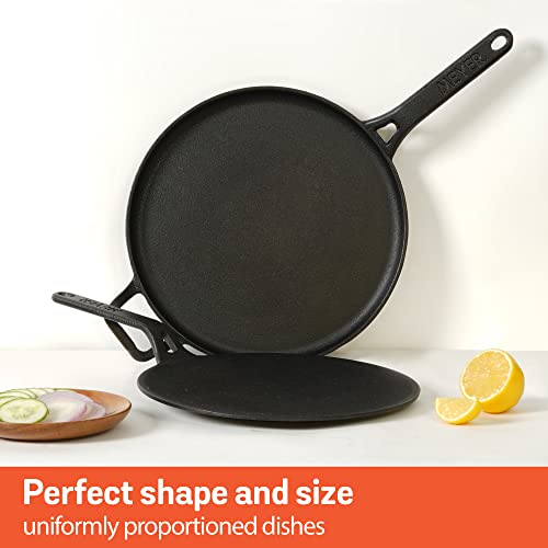Image 7 of Meyer Pre-Seasoned Cast Iron Cookware Set - 28cm Flat Dosa Tawa + 26cm Roti Tawa