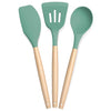 Image 1 of Default Title for the product PANCA Silicone Non Stick Spatula Set of 3 with Wooden Handle