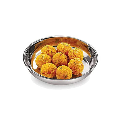 Image 7 of HAZEL Multipurpose Stainless Steel Plates Set for Kitchen 200 ML Set of 6