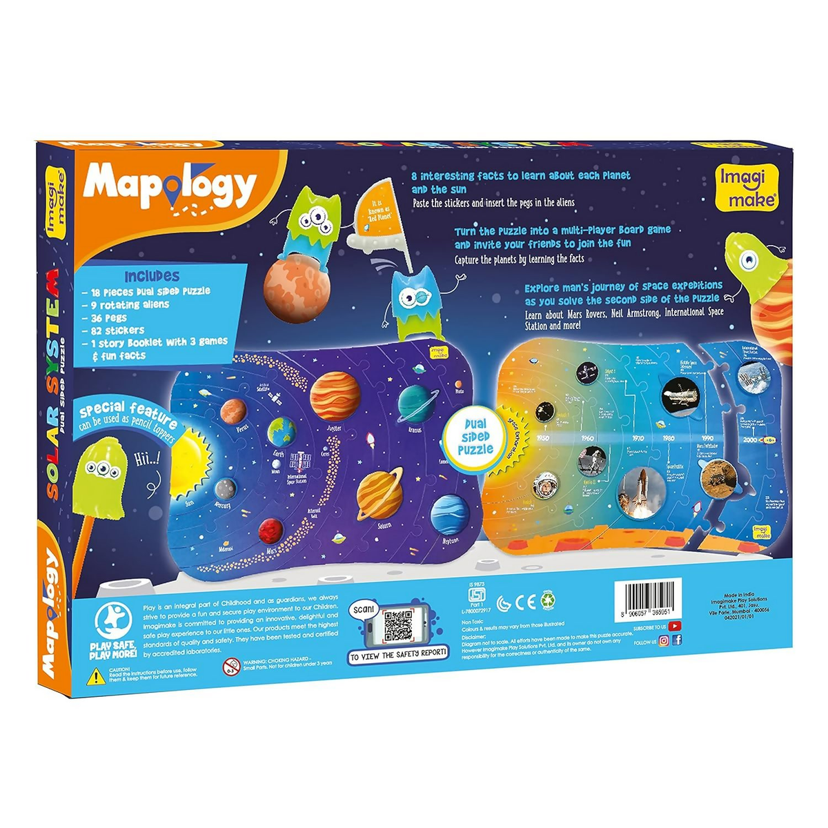 Image 1 of Imagimake Mapology Solar System Puzzle - Learning Aid And Educational Toy - For Kids Age 4 And Above (Solar System)