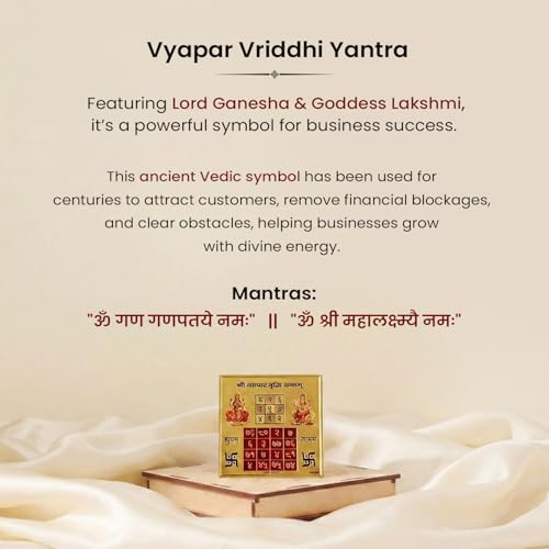 Image 7 of Astrotalk Vyapar Vriddhi Yantra on Raw Pyrite Frame | Pyrite Attracts Money, Yantra Boosts Growth | Increases Sales, Profits & Removes Obstacles | Vastu Items for Home & Office | 19x19x1 cm | 1 Piece