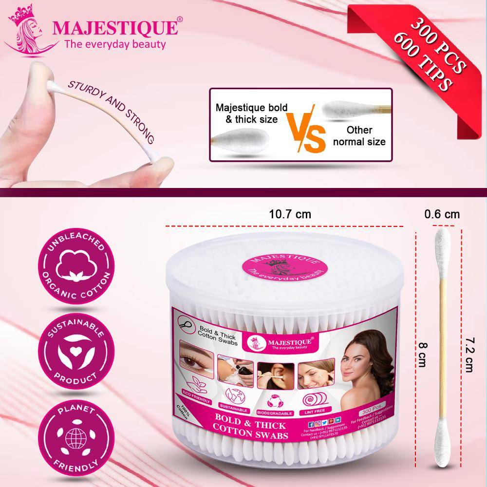 Image 2 of Majestique Bold & Thick Cotton Swabs