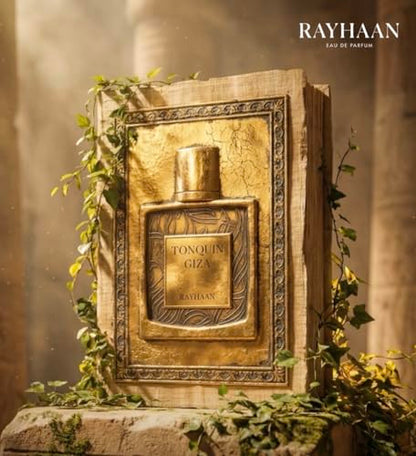 Image 6 of RAYHAAN Tonquin Giza Eau de Parfum, Fragrance, Gold Cap, Textured Glass Bottle