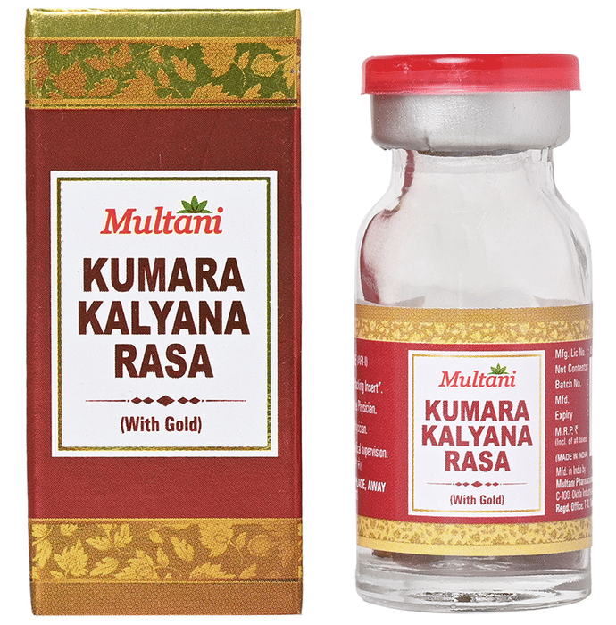 Image 1 of 10 tabs for the product Multani Kumar Kalyan Ras (With Gold) Tablet