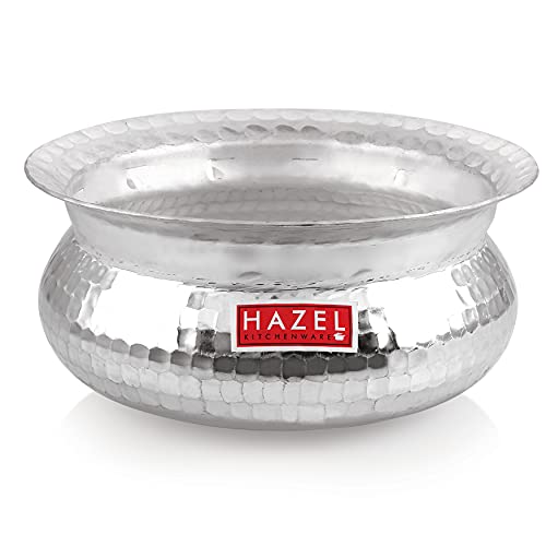 Image 7 of HAZEL Aluminium Hammered Finish Handi With Lid 29 Cm 6700 ml