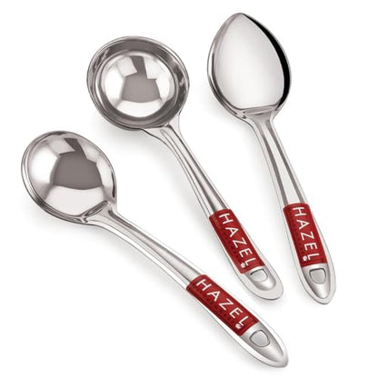 Image 1 of Default Title for the product HAZEL Stainless Steel Kitchen Tools Spoons Set of 3
