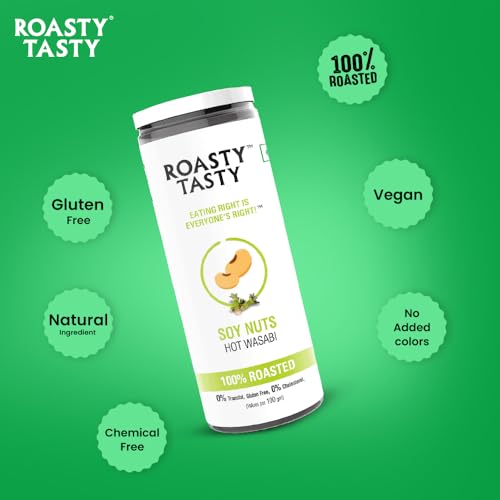 Image 5 of Roasty Tasty Roasted Soy Nuts Snacks Pack of 2 (150g each)