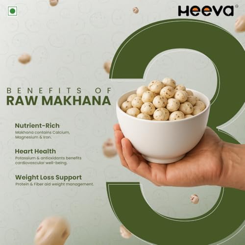 Image 7 of Heeva Raw Makhana Foxnuts Lotus Puffs 250g
