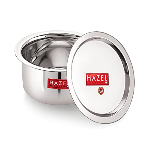 Image 2 of 1 Litres for the product HAZEL Stainless Steel Tope Patila with Lid Round Bottom Boiling Vessels Bhagona Dekchi