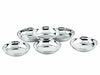 Image 1 of Default Title for the product neelam Stainless Steel Halwa Plate Set of 6 9.8 cm