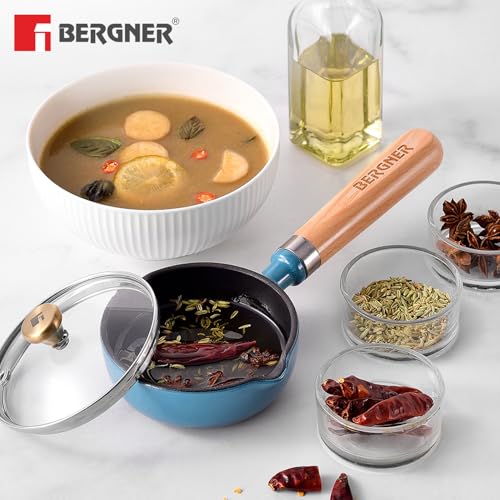 Image 4 of BERGNER Excalibur Lightweight Cast Iron Tadka Pan with Lid 12cm