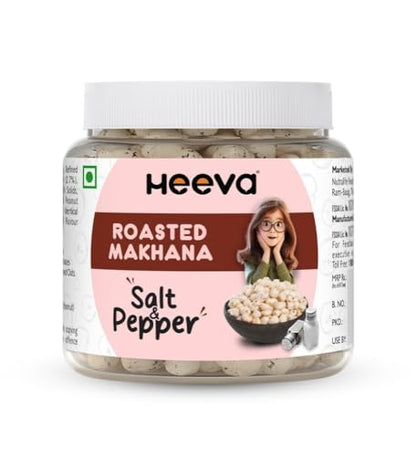Image 3 of Heeva Roasted Makhana Foxnut Salt n Pepper Flavour 100g Pack of 3