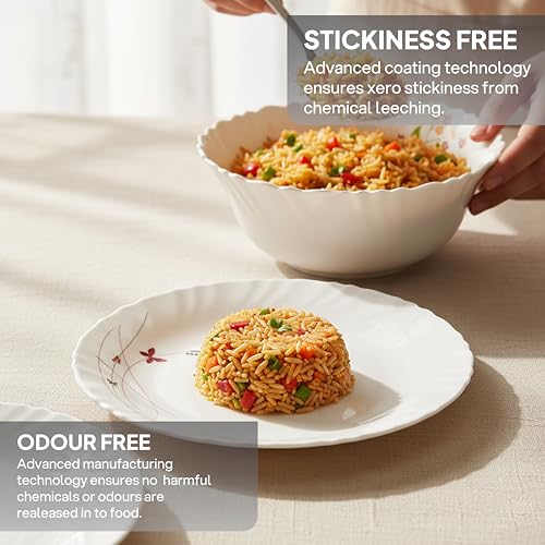 Image 10 of CELLO Lush Fiesta Dazzle Series Opalware Dinner Set