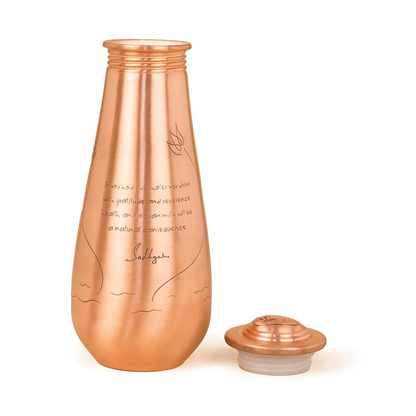 Image 3 of Isha Life Copper Water Bottle with Sadhguru Quote
