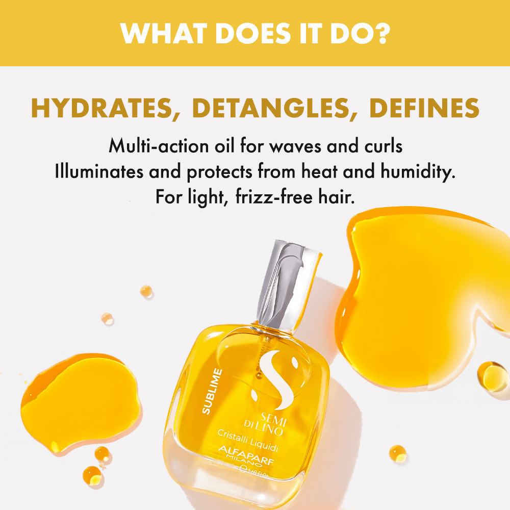 Image 5 of Alfaparf Milano Cristalli Liquidi Post Wash Hair Serum With Sunflower Seed & Flax Seed Oil