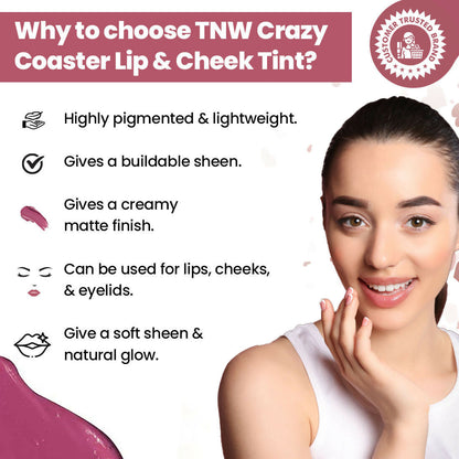 Image 6 of The Natural Wash Crazy Coaster Lip & Cheek Tint with Grape Seed Oil