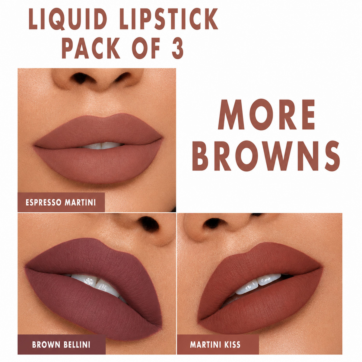 Image 2 of Love Earth Liquid Mousse Matte Lipstick More Browns