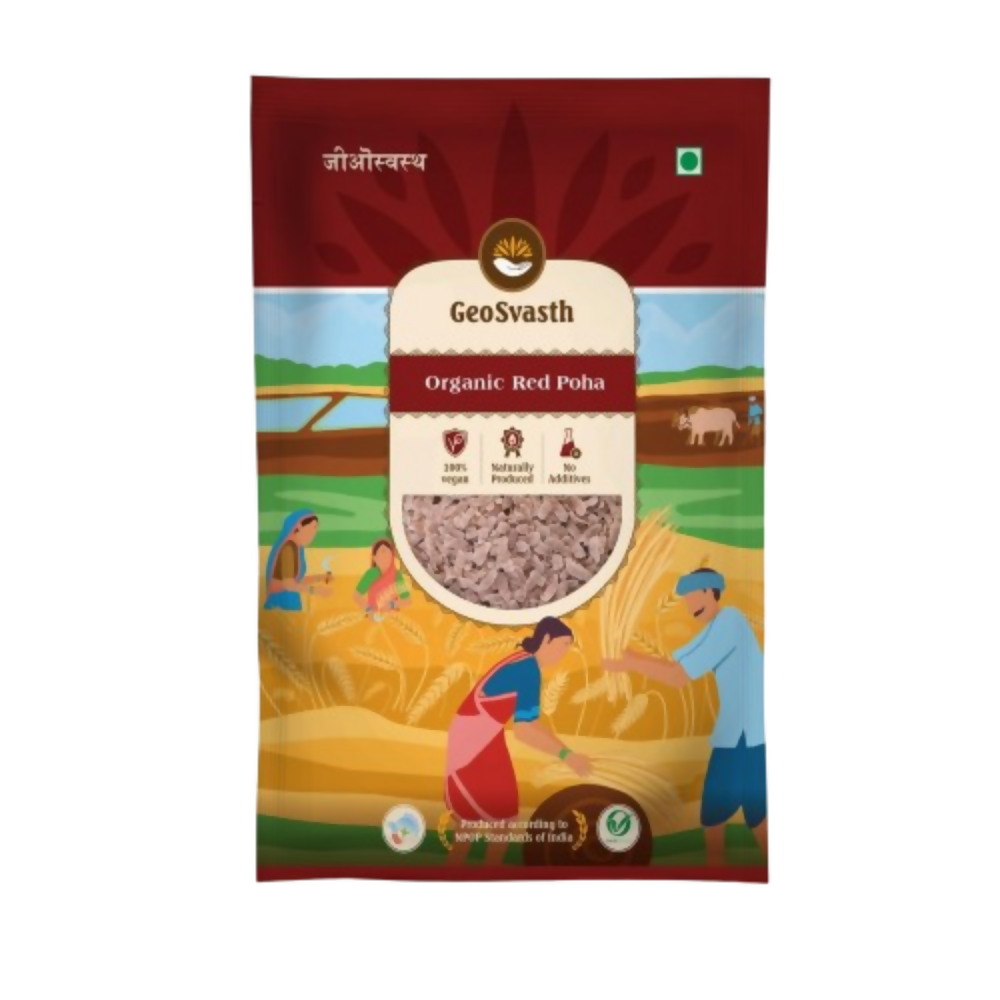 Image 1 of 500 gm for the product GeoSvasth Organic Red Poha