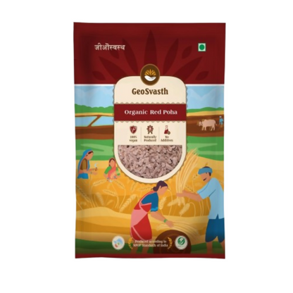 Image 1 of 500 gm for the product GeoSvasth Organic Red Poha