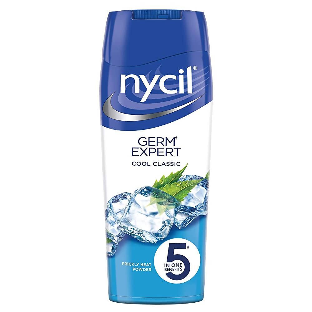 Image 1 of 50 gm / Pack of 1 for the product Nycil Germ Expert Cool Classic Prickly Heat Talcum Powder