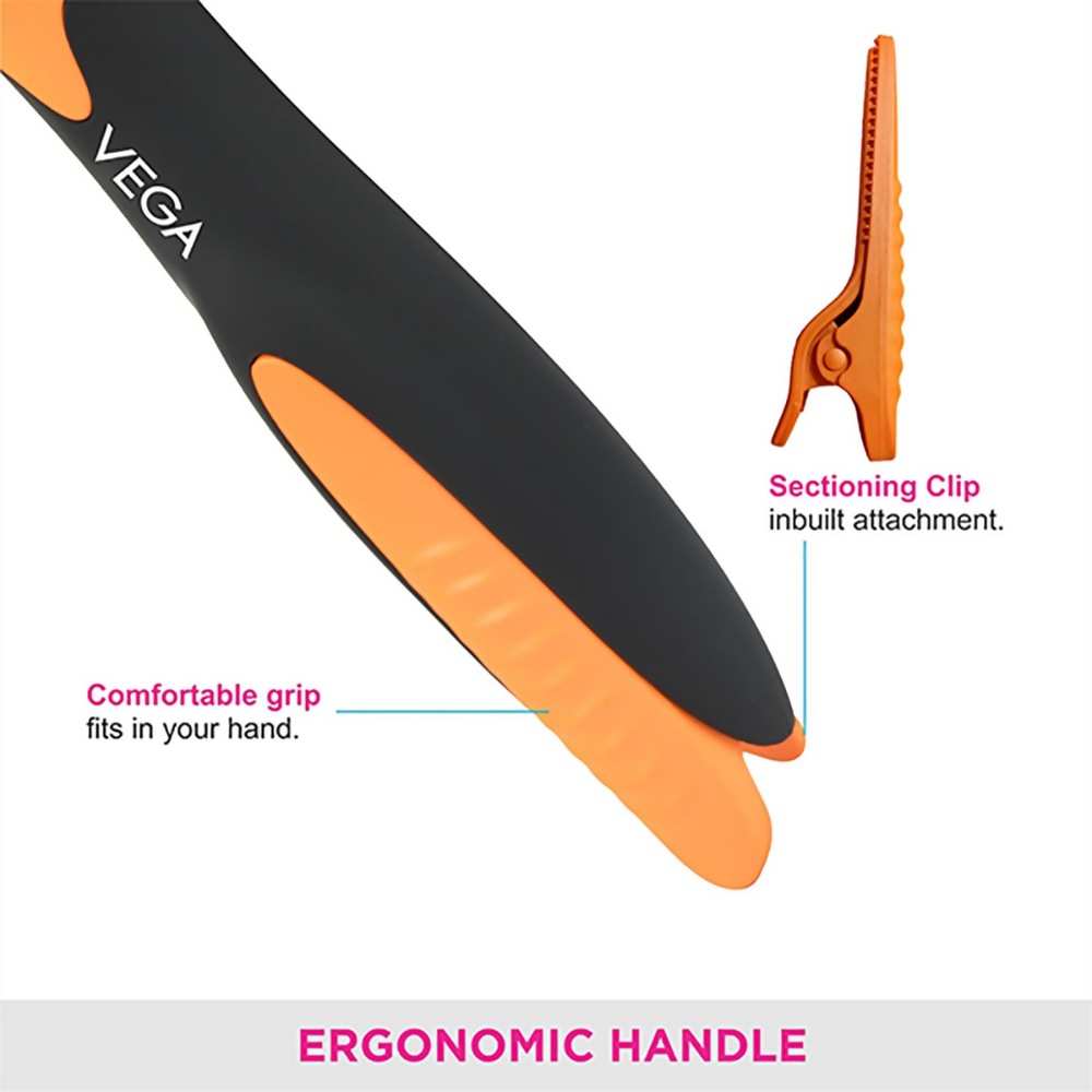 Image 7 of Vega Flat Brush With Clip, Black