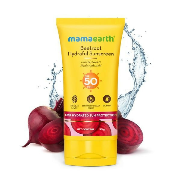 Image 1 of 50 gm / Pack of 1 for the product Mamaearth Beetroot Hydraful Sunscreen SPF 50 & PA++++