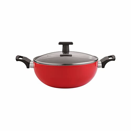 Image 1 of Default Title for the product neelam Non-Stick Kadai with Glass Lid 26 cm 3.7 Liters