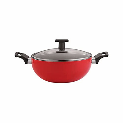 Image 1 of Default Title for the product neelam Non-Stick Kadai with Glass Lid 26 cm 3.7 Liters