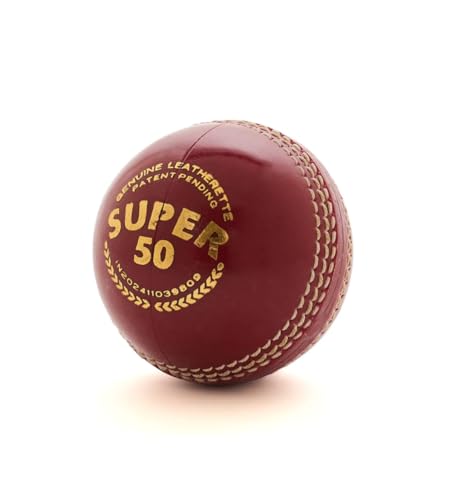 Image 5 of SG Cricket Ball Super 50 Red, Alum Tanned Leather, 200mm