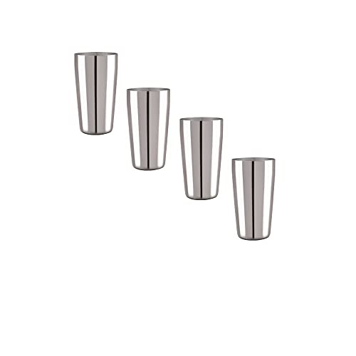 Image 2 of neelam Stainless Steel 8, 22 Gauge PRM Lassi Glass Set of 4, 500 ml