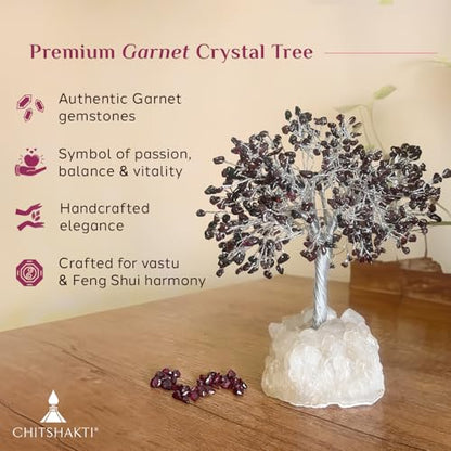 Image 3 of Chitshakti Garnet Crystal Tree – 500 Beads