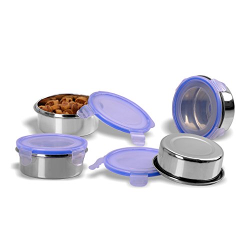 Image 5 of Sumeet Stainless Steel Airtight & Leak Proof L&L Containers Set, Size 350ML -4Pc, Silver