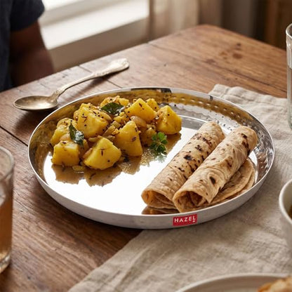 Image 1 of Default Title for the product HAZEL Stainless Steel Lunch Plate 25.5cm