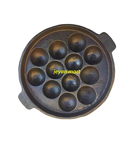 Image 3 of Cast Iron / 12 cavity for the product JEYAN MART Cast Iron Naturally Nonstick Paniyaram Pan